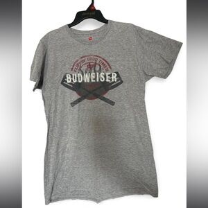 Y2K Hanes Gray Budweiser Graphic Tee L